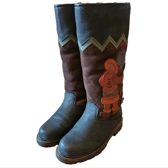 Anfibio Java Nubuck Waterproof Leather Boho Plush Lined  Winter Boots Size 37 - Picture 3 of 16